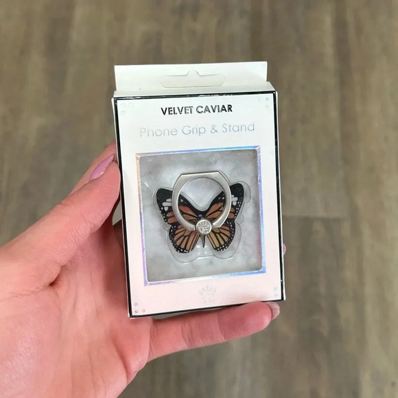 BNIB Velvet Caviar Butterfly Phone Grip and Stand - Picture 1 of 8